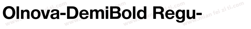Olnova-DemiBold Regu字体转换